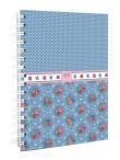 Opakowanie Mn Shabby blue Kołonotatnik ozdobny A5 100 stron kratka