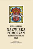 Nazwiska Pomorzan. Autor: Breza Edward. Dadada.pl Okładka książki Nazwiska Pomorzan