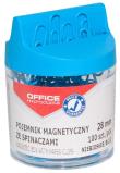 Pojemnik magnetyczny na spinacze okrągły ze spinaczami niebieskimi 100 sztuk. Wydawca: Office Products. Dadada.pl Opakowanie Pojemnik magnetyczny na spinacze okrągły ze spinaczami niebieskimi 100 sztuk