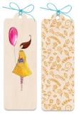 Opakowanie Zakładka drewniana Kobieta z balonem