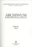 Opakowanie Archiwum kryminologii Tom XL 2018