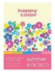 Blok deko summer A5 170g 20ark 5 kolorów. Wydawca: HAPPY COLOR. Dadada.pl Opakowanie Blok deko summer A5 170g 20ark 5 kolorów