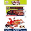 Opakowanie Duża ciężarówka straż pożarna z autami