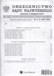 Opakowanie Orzecznictwo Sądu Najwyższego zbiór urzędowy 5-6/2013