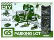 Opakowanie Parking i metalowe akcesoria wojsko