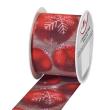 Opakowanie Wstążka 2mx40mm Czerwone bombki
