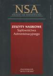 Opakowanie Zeszyty Naukowe Sądownictwa Administracyjnego  2010/03