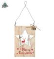 Opakowanie Drewniana ozdoba Merry Christmas 11x18cm