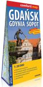 Comfort! map Gdańsk, Gdynia, Sopot plan miasta. Autor: Opracowanie zbiorowe. Dadada.pl Okładka książki Comfort! map Gdańsk, Gdynia, Sopot plan miasta