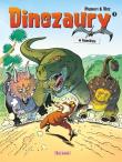 Dinozaury w komiksie T.1. Autor: Arnaud Plumeri. Dadada.pl Okładka książki Dinozaury w komiksie T.1