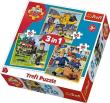 Opakowanie Puzzle 3w1 Strażak Sam w akcji TREFL