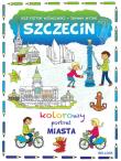 Szczecin. Kolorowy portret miasta. Autor: Joanna Myjak (ilustr.). Dadada.pl Okładka książki Szczecin. Kolorowy portret miasta