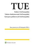 Okładka książki Traktat o Unii Europejskiej Traktat o funkcjonowaniu Unii Europejskiej