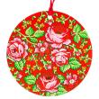 Opakowanie Zawieszka na choinkę - koło góralskie czerwone