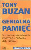 Genialna pamięć. Autor: Tony Buzan. Dadada.pl Okładka książki Genialna pamięć