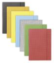 Opakowanie Teczka z gumką DONAU karton A4, 400gsm, 3-skrz., mix kolorów w kratę 25 sztuk