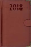 Opakowanie Terminarz 2018 B6 LUX złocony z zapinką - brązowy