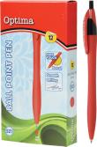 Opakowanie Długopis OPTIMA Soft Touch 521 CZERWONY Op. 12szt.