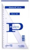 Opakowanie Ekierka 25cm 60 stopni PRATEL