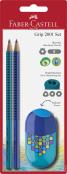 Opakowanie Grip 2001 Set 2X Ołówek+Temperówka Trend z gumką Blister Faber-Castell