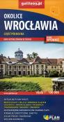 Mapa - Okolice Wrocławia cz. północna 1:100 000. Autor: Opracowanie zbiorowe. Dadada.pl Okładka książki Mapa - Okolice Wrocławia cz. północna 1:100 000