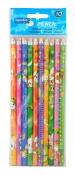 Opakowanie Ołówek Lambo School fantazyjny z kolorową gumką etui 10 sztuk