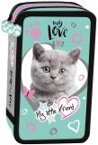 Opakowanie Piórnik potrójny z wypos My Little Friend Kot Mint