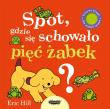 Spot, gdzie się schowało pięć żabek?. Autor: Levy-Hillerich Dorothea. Dadada.pl Okładka książki Spot, gdzie się schowało pięć żabek?