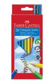 Okładka książki Kredki Jumbo trójkątne 20 kol + temp FABER CASTELL