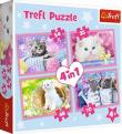 Opakowanie Puzzle 4w1 Kocie zabawy TREFL