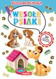 WESOŁE PSIAKI KOLOROWANKA. Autor: KATARZYNA RATAJSZCZAK, ADAM GDULA. Dadada.pl Okładka książki WESOŁE PSIAKI KOLOROWANKA