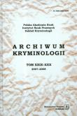 Opakowanie Archiwum kryminologii t. XXIX-XXX 2007-2008