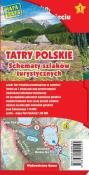 TATRY POLSKIE SCHEMATY SZLAKÓW TURYSTYCZNYCH. Autor: Opracowanie zbiorowe. Dadada.pl Okładka książki TATRY POLSKIE SCHEMATY SZLAKÓW TURYSTYCZNYCH