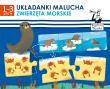 ZWIERZĘTA MORSKIE UKŁADANKI MALUCHA KAPITAN NAUKA. Autor: Sebastian Opryszek. Dadada.pl Okładka książki ZWIERZĘTA MORSKIE UKŁADANKI MALUCHA KAPITAN NAUKA