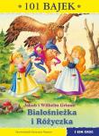 Bialośnieżka i Różyczka 101 bajek. Autor: Jakub i Wilhelm Grimm, Najman Katarzyna. Dadada.pl Okładka książki Bialośnieżka i Różyczka 101 bajek