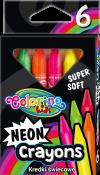 Opakowanie KREDKI COLORINO KIDS ŚWIECOWE NEONOWE TRÓJKĄTNE 6 KOLORÓW