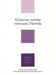 Okładka książki Kulturowy wymiar twórczości Norwida