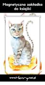 Opakowanie Magnetyczna zakładka do książki - Kot biały (opakowanie 2 sztuki)