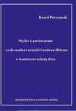 Myśleć o patriotyźmie. Autor: Karol Petryszak. Dadada.pl Okładka książki Myśleć o patriotyźmie