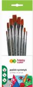 Opakowanie Pędzle artystyczne syntet.płaskie 8szt HAPPY COLOR