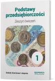 Okładka książki PODSTAWY PRZEDSIĘBIORCZOŚCI ZESZYT ĆWICZEŃ SZKOŁA BRANŻOWA 1 STOPNIA