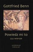 Powiedz mi to. Autor: Benn Gottfried. Dadada.pl Okładka książki Powiedz mi to