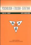 Opakowanie Psychologia etologia genetyka Tom 15/2007