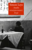 Studio nieużyteczności Eseje. Autor: Leys Simon. Dadada.pl Okładka książki Studio nieużyteczności Eseje
