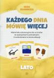 Każdego dnia mówię więcej - Lato. Autor: Olga Kłodnicka. Dadada.pl Okładka książki Każdego dnia mówię więcej - Lato