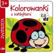 Kolorowanki z naklejkami Zwierzęta. Autor: Piotr Kozera. Dadada.pl Okładka książki Kolorowanki z naklejkami Zwierzęta