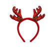 Opakowanie Opaska cekinowa z rogami renifera czerwona
