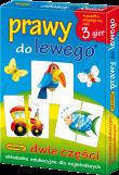 Prawy do lewego Układanka edukacyjna. Autor: Kwasek Antonina, Pogorzelska Julia. Dadada.pl Okładka książki Prawy do lewego Układanka edukacyjna