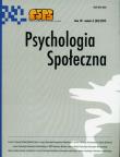 Opakowanie Psychologia społeczna Tom 10 Numer 3(34) 2015
