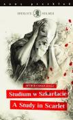 Sherlock Holmes. Studium w szkarłacie BR. Autor: Sir Arthur Conan Doyle. Dadada.pl Okładka książki Sherlock Holmes. Studium w szkarłacie BR